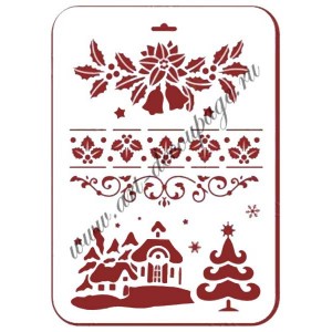 Трафарет Event Design новогодний NGP026 "Ночь перед Рождеством", 31х21 см Трафарет Event Design новогодний NGP026 "Ночь перед Рождеством", 31х21 см
